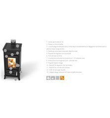 Poêle à bois Thermorossi Sofia Easy Evo 5 gris anthracite