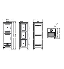 Poêle à bois Thermorossi Anna Evo 5 Maiolica beige