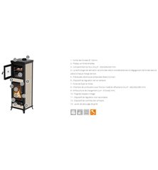 Poêle à bois Thermorossi Anna Evo 5 Maiolica beige