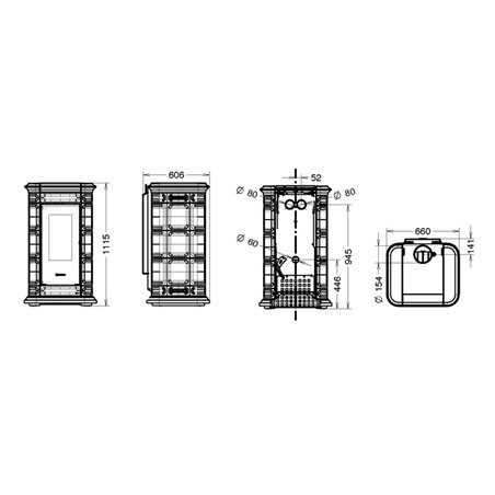 Poêle à bois Thermorossi Saint Moritz Evo Wood Maiolica Beige