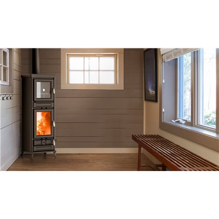 Poêle à bois Thermorossi Anna Evo 5 Easy gris anthracite