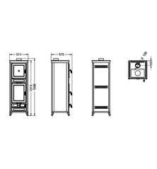 Poêle à bois Thermorossi Anna Evo 5 Easy gris anthracite