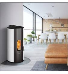 Poêle à pellet étanche Termovana LOUVRE/LISA 9.0 Blanc