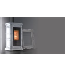 Poêle à bois Thermorossi Saint Moritz Evo Wood Maiolica Blanc
