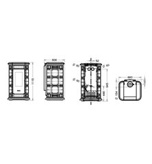 Poêle à bois Thermorossi Saint Moritz Evo Wood Maiolica Blanc