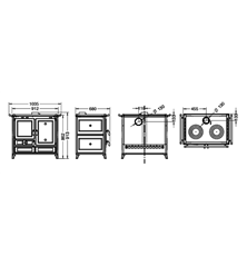 Cuisinière à bois Thermorossi Margherita Evo Stone pierre ollaire