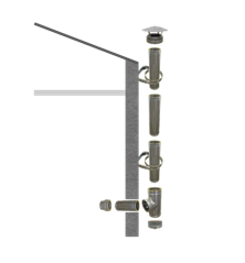 Kit création conduit isolé Ø150mm extérieur - 3m
