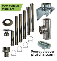 Kit création conduit isolé Ø150mm extérieur - 5m