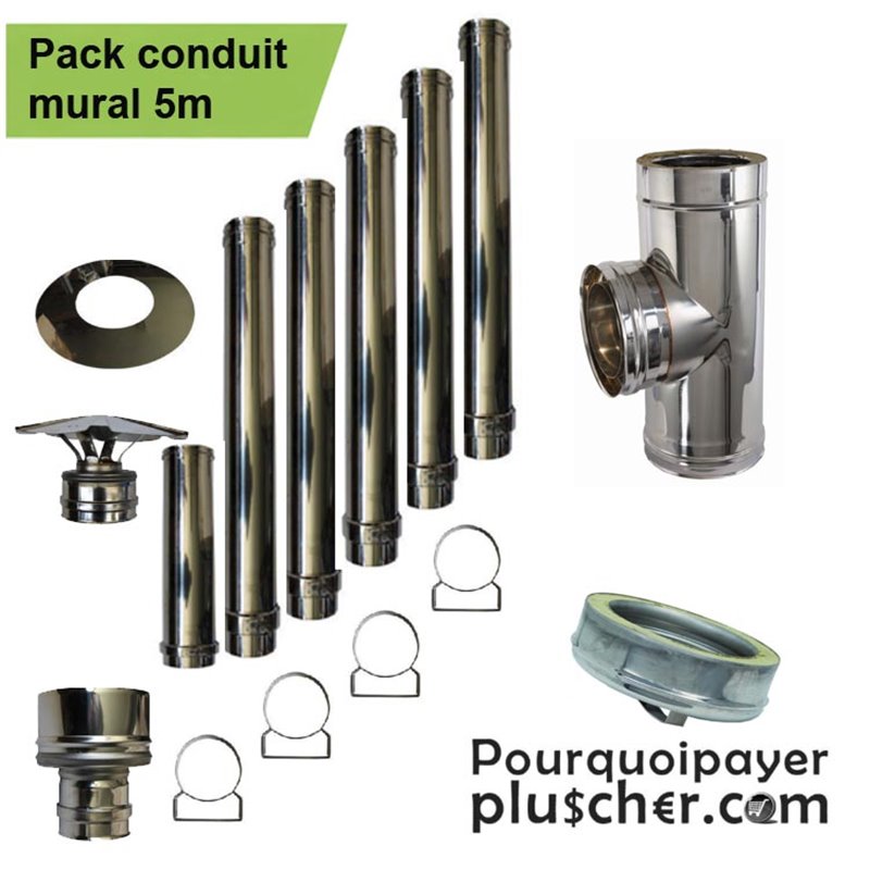 Kit création conduit isolé Ø150mm extérieur - 5m