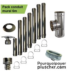 Kit création conduit isolé Ø150mm extérieur - 6m