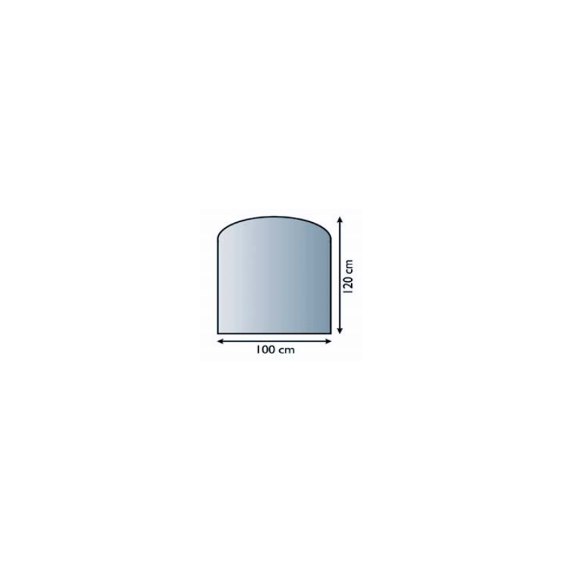 Plaque de sol forme F en verre clair - 1000 x 1200 mm