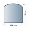 Plaque de sol forme F en verre clair - 1000 x 1200 mm