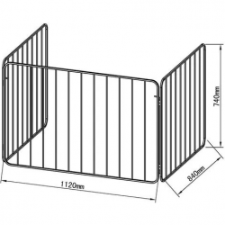 Grille de sécurité - 3 éléments - époxy noir