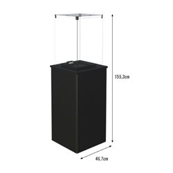 Torche de jardin à gaz Skü Värme G30 avec télécommande - Couleur acier