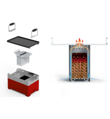 Barbecue à granulés nomade bleu