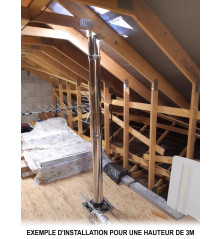 Kit création conduit isolé Ø80mm intérieur- 2m