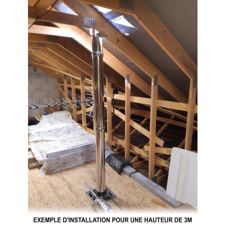 Kit création conduit isolé Ø80mm intérieur- 2m