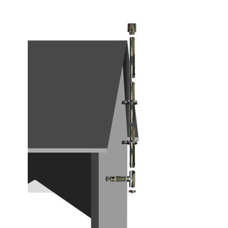 Kit création conduit isolé Ø80mm pour extérieur - 3m