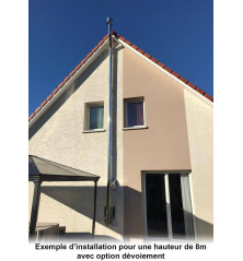 Kit création conduit isolé Ø80mm pour extérieur - 3m