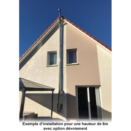 Kit création conduit isolé Ø80mm pour extérieur - 3m