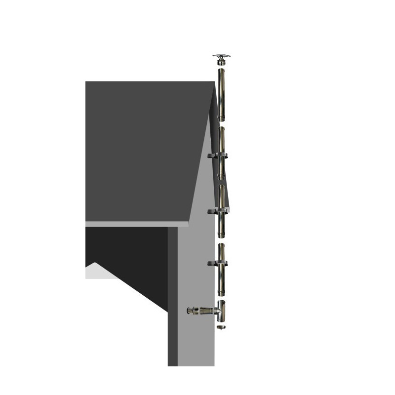 Kit création conduit isolé Ø150mm extérieur - 4m