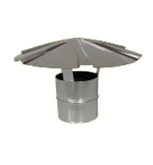 Chapeau chinois simple paroi inox mâle - Ø 80