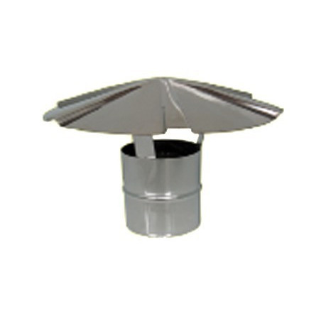 Chapeau chinois simple paroi inox mâle - Ø 80