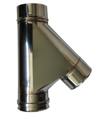 Té à 135° mâle simple paroi inox - Ø 80