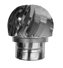 Girouette simple paroi inox femelle Ø150