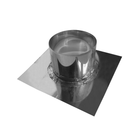 Solin inox pour toit terrasse - Conduit Ø 150