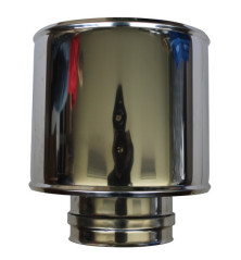 Chapeau anti-intempérie femelle simple paroi inox - Ø 200