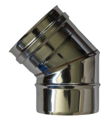 Coude à 45° simple paroi inox  - Ø 200