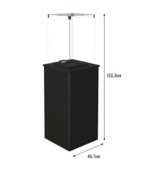 Torche de jardin à gaz Skü Värme G30 avec télécommande - Couleur acier