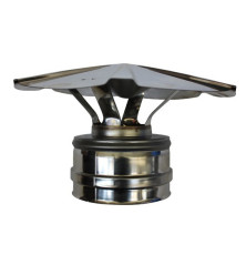 Chapeau chinois simple paroi inox femelle - Ø 100