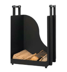 Panier à bûches, noir