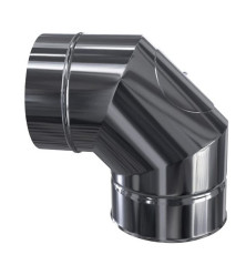 Coude à 90° double paroi isolée avec trappe d'inspection - Ø int/ext: 130-180