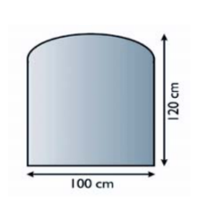 Plaque de sol forme F en verre clair - 1000 x 1200 mm