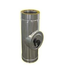 Prélèvement fumée et température double paroi isolée - Ø int/ext: 150-200