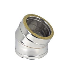 Coude à 30° double paroi isolée - Ø int/ext: 100-150