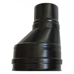 Réduction conique décentrée noire - Ø 100 M - 150 F