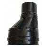 Réduction conique décentrée noire - Ø 100 M - 150 F