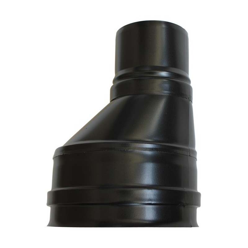 Réduction conique décentrée noire - Ø 80 M - 150 F