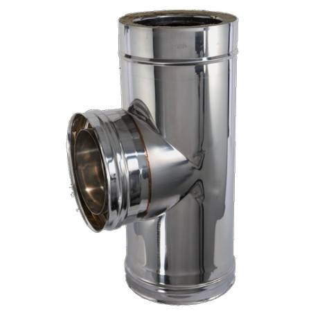 Té à 90 double paroi isolée - Ø int/ext: 100-150