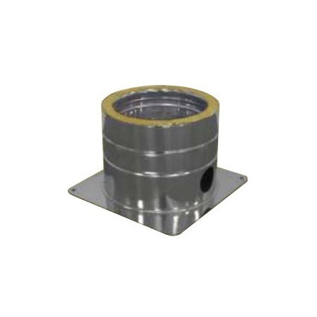 Plaque de départ double paroi isolée avec évacuation latérale - Ø int/ext: 150-2