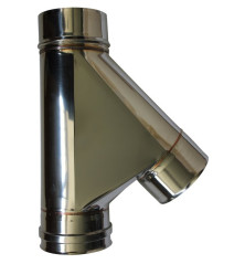 Té à 135° mâle double paroi isolée - Ø int/ext: 80-130