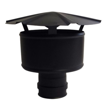 Chapeau anti-intempérie noir - Ø 100