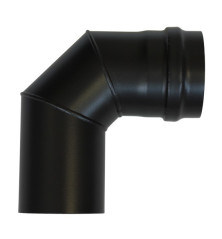 Coude à 90° noir - Ø 80 mm