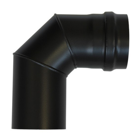 Coude à 90° noir - Ø 80 mm