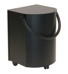 Corbeille à bois ou à pellets noir sur roulettes