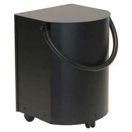 Corbeille à bois ou à pellets noir sur roulettes